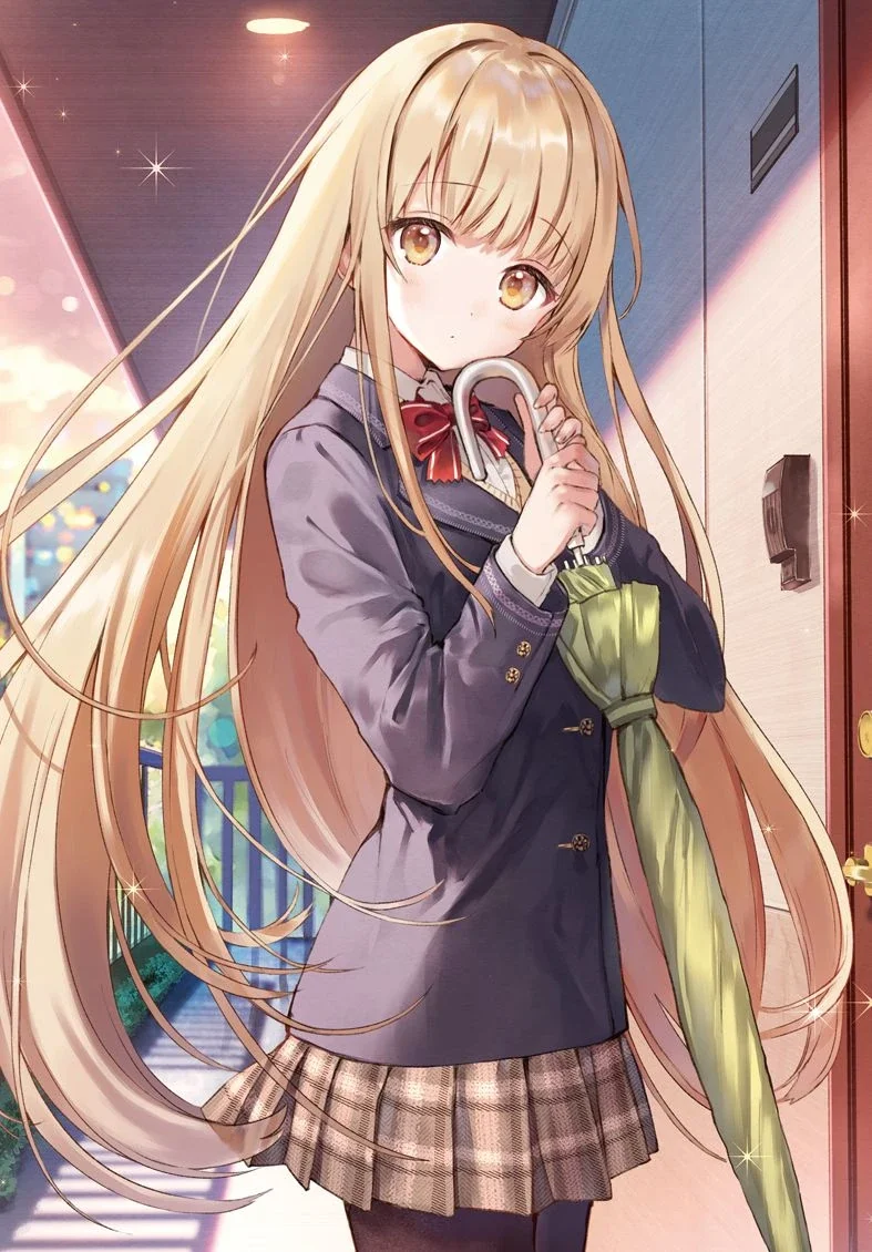 Mahiru Shiina light novel character art from The Angel Next Door Spoils Me Rotten