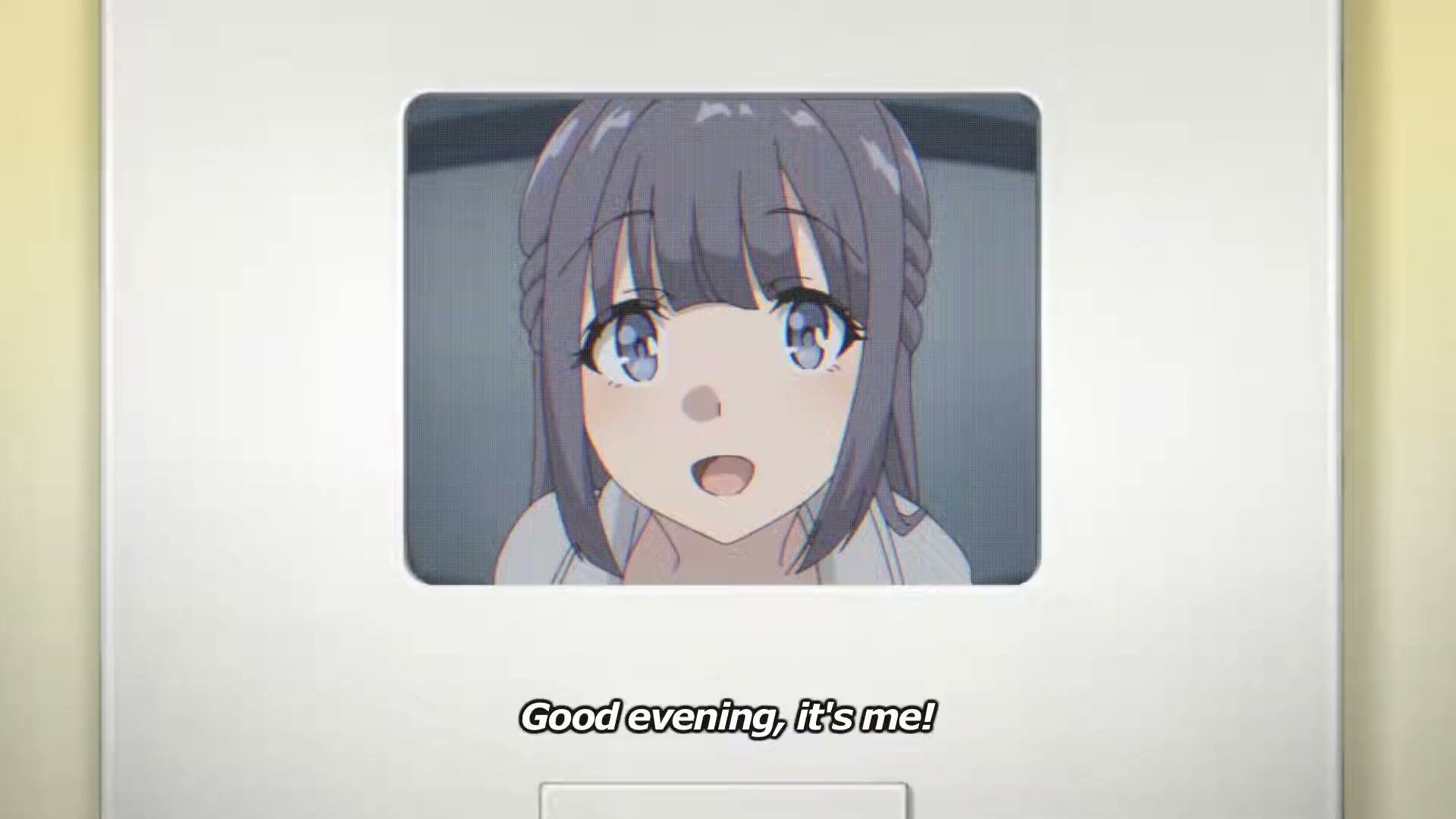 Shouko Makinohara appearing on a video call in the Dreaming Girl movie