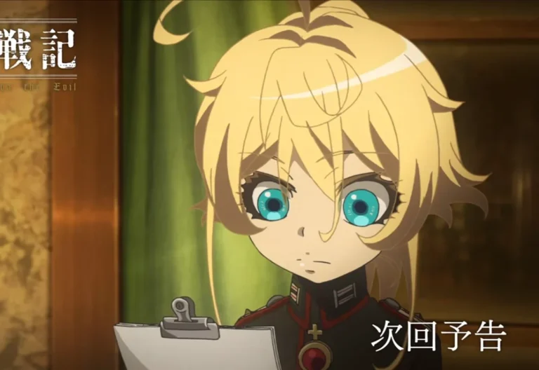 Tanya Degurechaff reading military reports in The Saga of Tanya the Evil