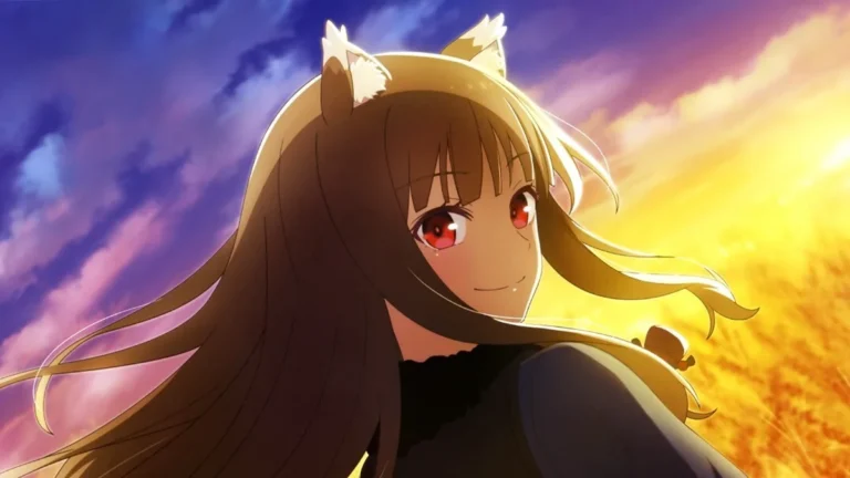 Holo from Spice and Wolf in wheat field sunset
