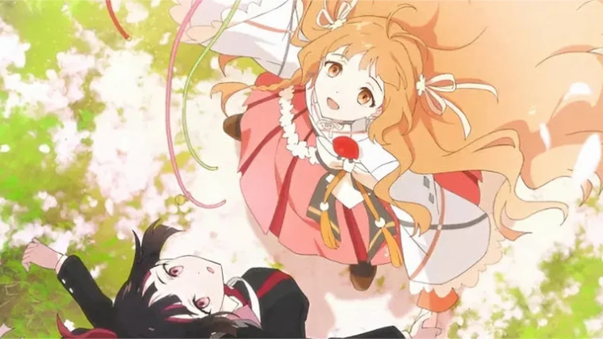 Hinagiku and Sakura from Agents of the Four Seasons in cherry blossoms