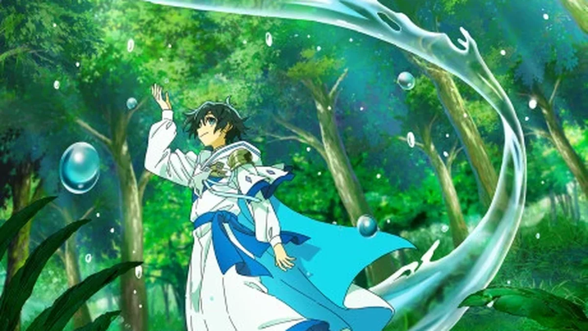 Ryou full body with water magic from The Water Magician